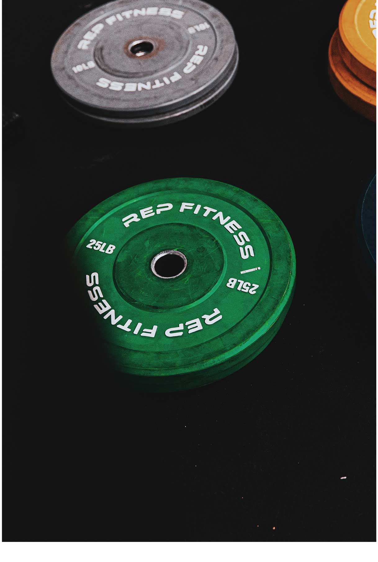 Image of disk weights on the floor