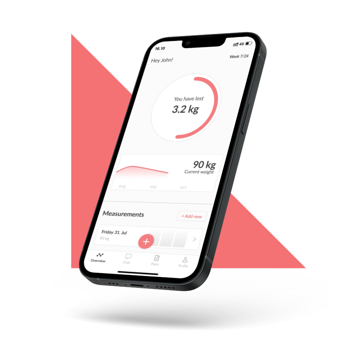 Phone displaying app